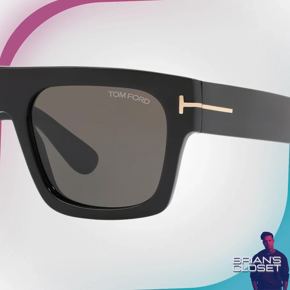 TOM FORD Fausto Thick Acetate Sunglasses - Black